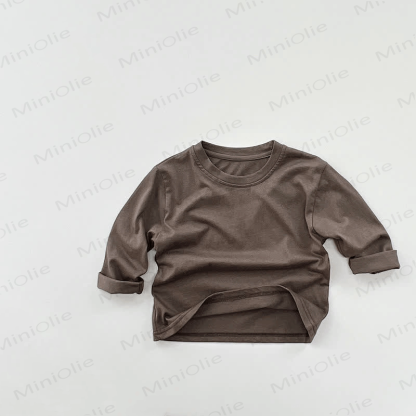 Toddler Retro Solid Color Casual T-Shirt - Dark Grey - 7-9T - image 3 - image 4