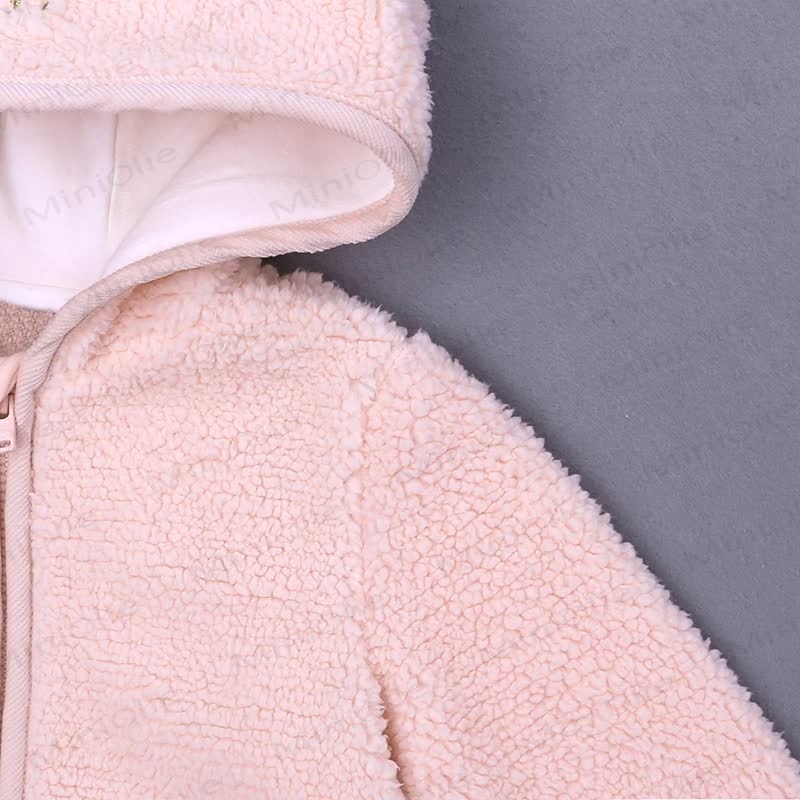 Baby Solid Color Lamb Fleece Outerwear - image 10