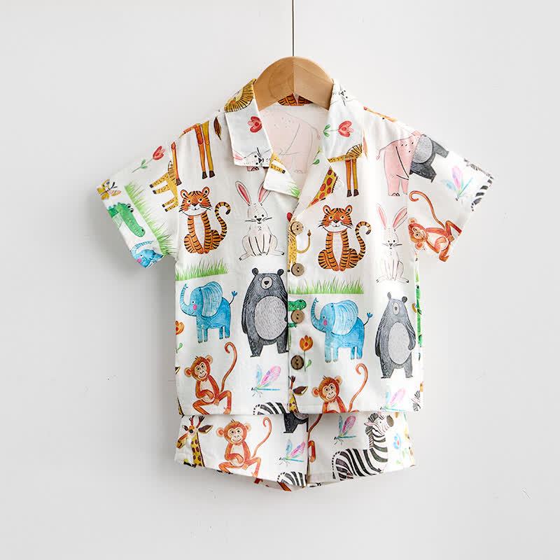 Toddler Boys Animals Print Shirt and Shorts 2-piece Set - image 4