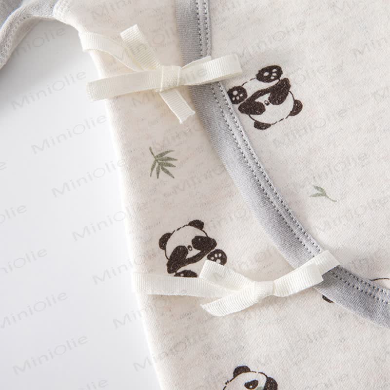Baby Cotton Long Sleeve Wrap Romper - image 10
