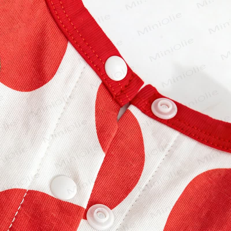 Toddler Girls Cotton Apple Print Sleeveless Dress - image 6