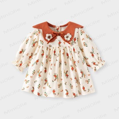 Baby Floral Plaid/Bunny Dress - Red - 3-5T - image 5