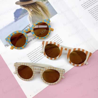 Baby Striped Checkerboard Sunglasses(1-6 Years) - image 7