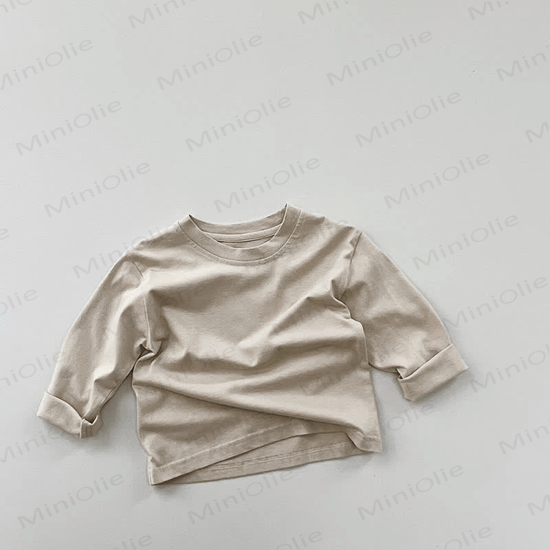 Toddler Retro Solid Color Casual T-Shirt - Aprciot - 7-9T - image 5 - image 6