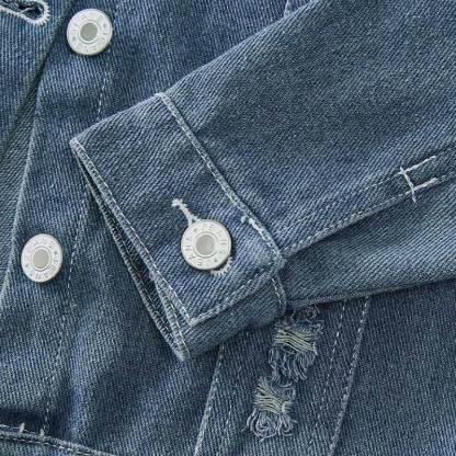 JUST A BOY WHO LOVES TRUCKS EXCAVATORS TRACTORS Toddler Kid Denim Jacket - image 7