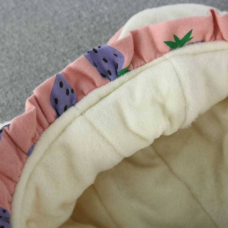 Toddler Cherry Strawberry Fleece Lined Coat with Bag - image 5