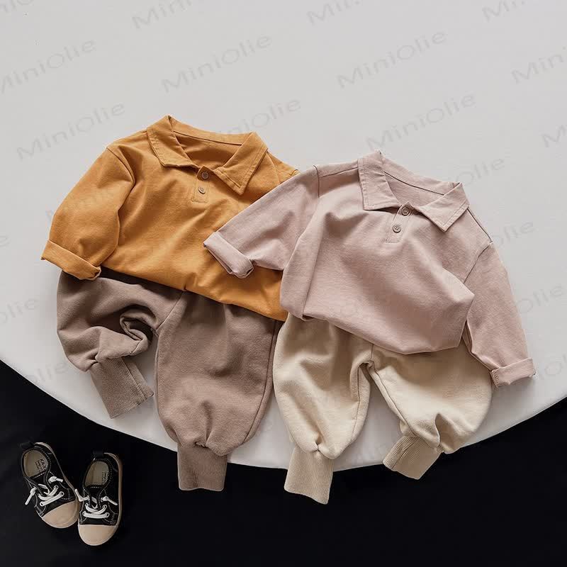 Kid Solid Color Polo Shirt - image 8