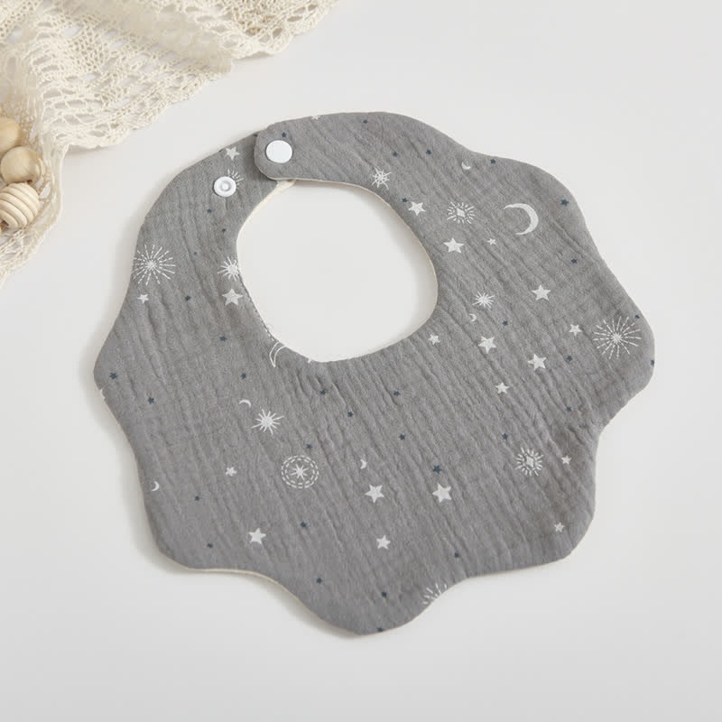 Cotton Muslin Skin-friendly Absorbent Bib 1 Piece - Moon - 0-24M - image 4