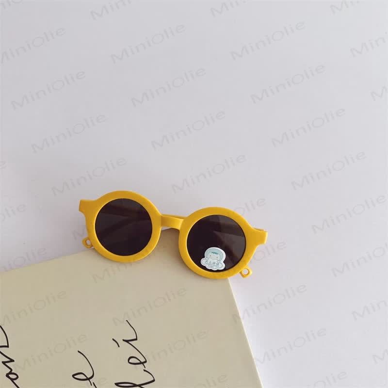 Baby Fashion Cute Round Sunglasses - Yellow - 3-24M - image 4