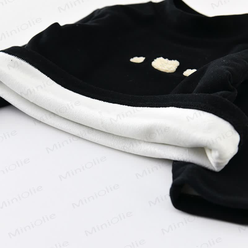 Baby Todder Quilted Sherpa Trim Overalls or Black Sweatshirt - image 10