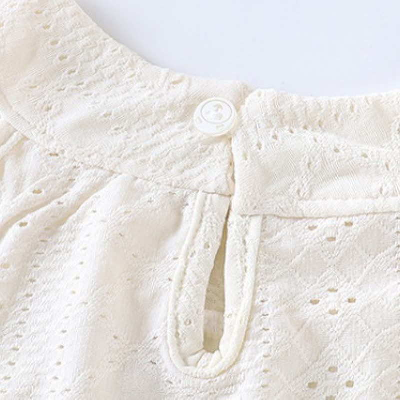 Toddler Girl Solid Color Eyelet Top and Shorts 2-piece Sleeveless Set - image 9