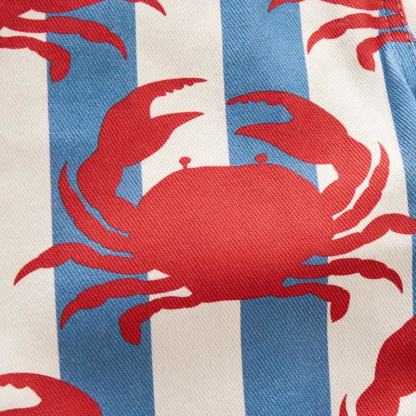 Baby Toddler Crab Blue Striped Overalls - image 7