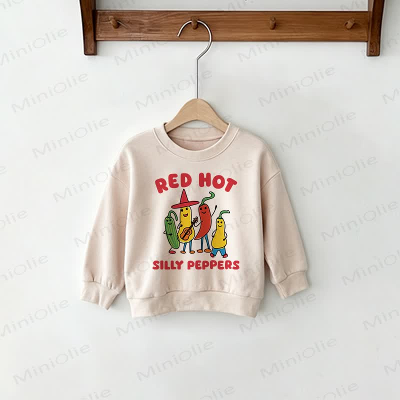RED HOT SILLY PEPPERS Baby Beige Family Sweatshirt - Beige - Baby Sweatshirt: 2-3T - image 3