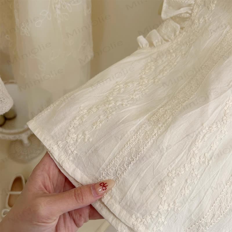Toddler Girl Cotton Bow Dress or White Vest - image 6