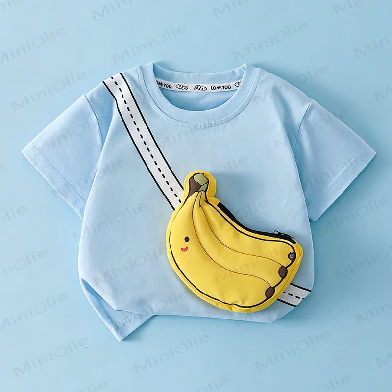 Toddler Smiley Fruit 3D Crossbody Bag T-Shirt - Blue - 8-9T - image 5
