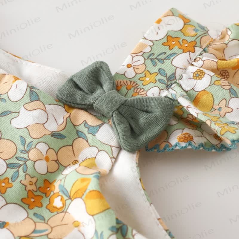 Baby Toddler Beige Flower and Bow Dress or Hat - image 6