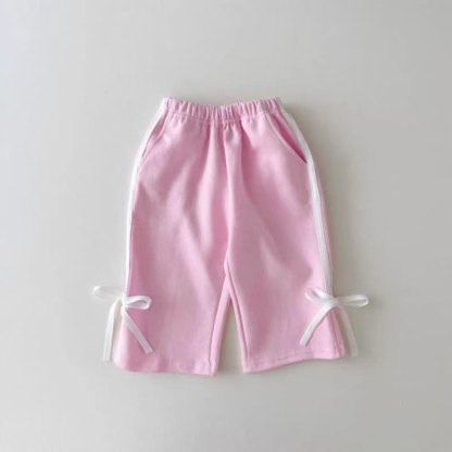 Baby Girl Bow Trim Sweatshirt and Pants 2-piece Set - image 3