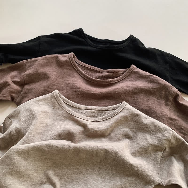 Toddler Boy Solid Color Loose T-Shirt - image 7