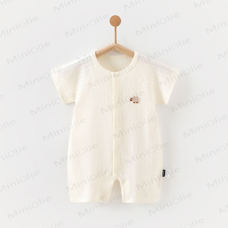 Baby Pure Cotton Textured Romper - White - 18-24M - image 3