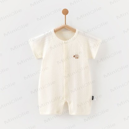 Baby Pure Cotton Textured Romper - White - 18-24M - image 3