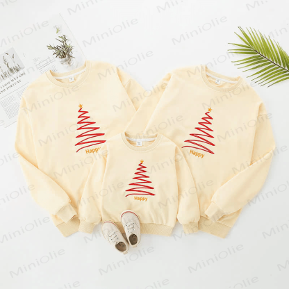 HAPPY Family Matching Christmas Tree Sweatshirt - image 3