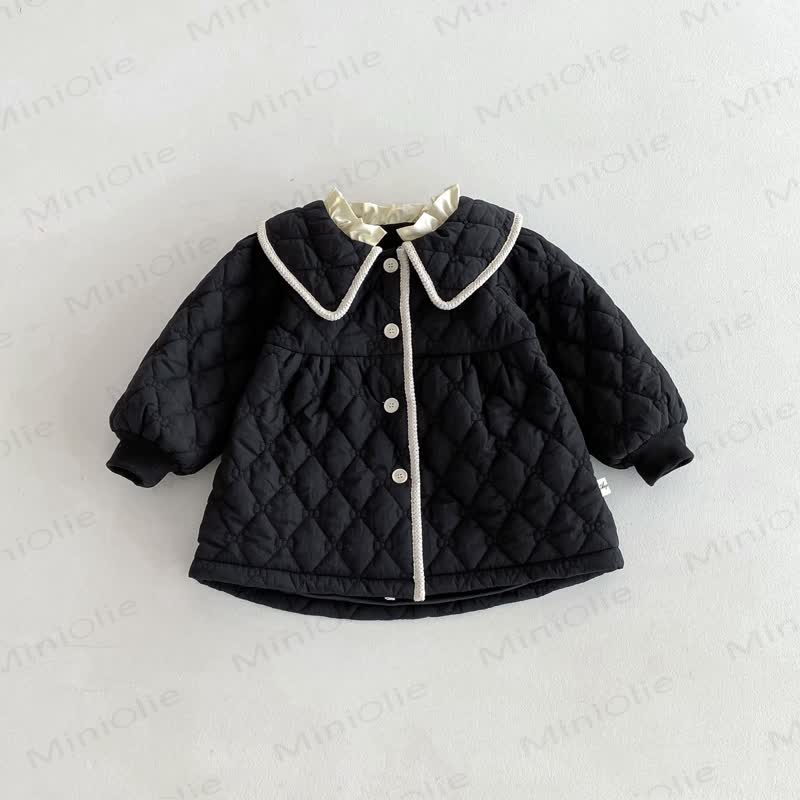  Baby Girl Solid Color Sweet Lapel Outerwear - image 13