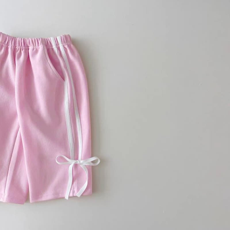 Baby Girl Bow Trim Sweatshirt and Pants 2-piece Set - image 4