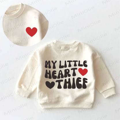 MY LITTLE HEART THIEF Baby Toddler Sweatshirt - Cream - 3-5T - image 1