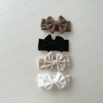 Baby Newborn Solid Color Bowknot Headband - image 3