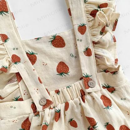 Baby Strawberry Ruffle Vintage Bodysuit - image 7