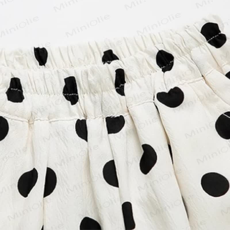 Toddler Girl Bow and Polka Dot Top and Pants 2-piece Set - image 8
