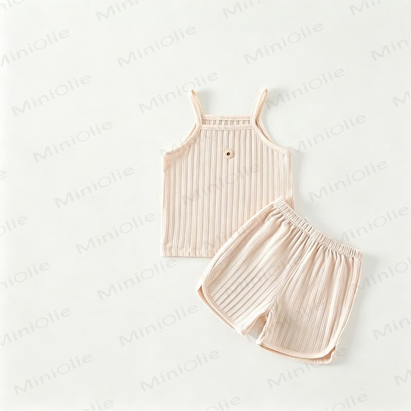 Baby Ribbed Tank Top and Shorts 2-Piece Set - Pink - 2-3T - image 4