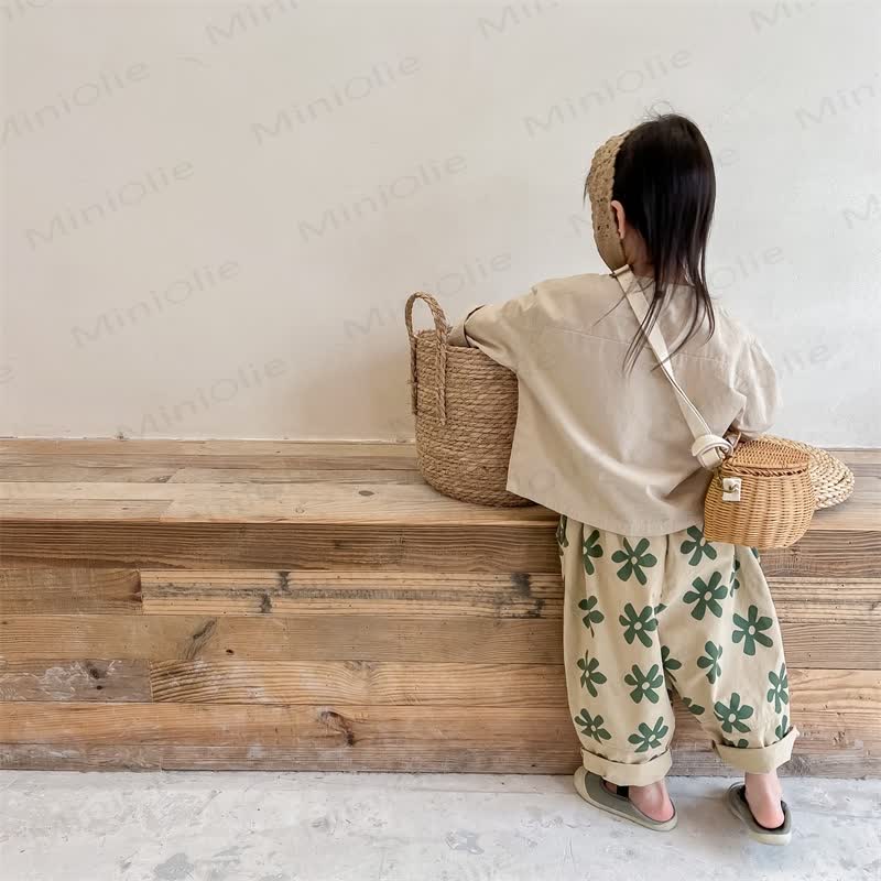 Toddler Retro Flower Loose Pants - image 10