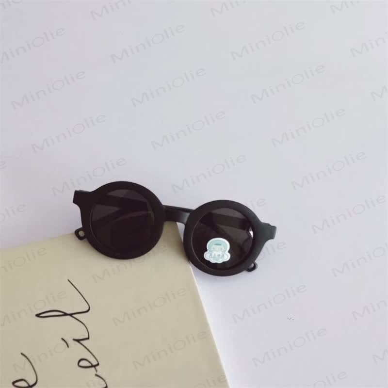 Baby Fashion Cute Round Sunglasses - Black - 3-24M - image 9