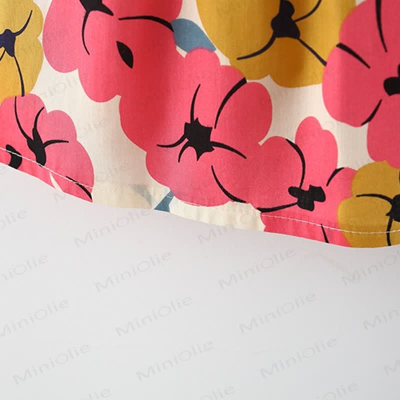 Baby Bowknot Florals Dress with Hat - image 11