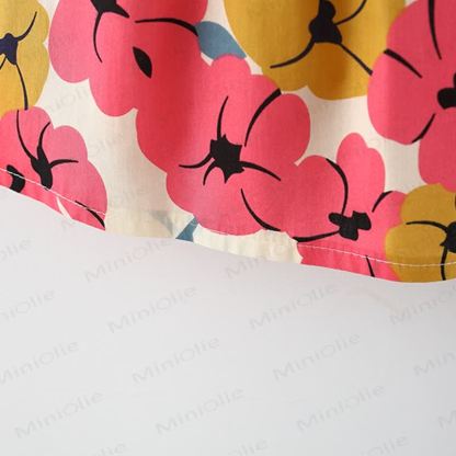 Baby Bowknot Florals Dress with Hat - image 11