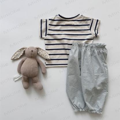 Toddler Tomato Dots Flower Plaid Pants - image 25