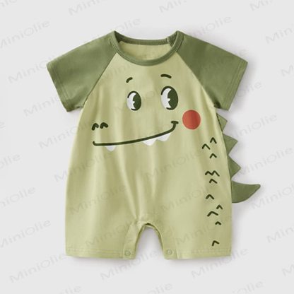 Baby Shark/Dino Raglan Romper - Green Dino - 18-24M - image 3