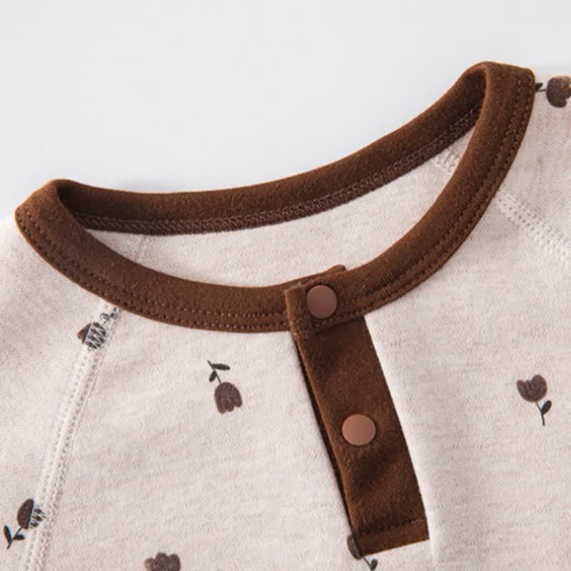 Toddler Baby Animal/Plant Print Long Sleeve Top and Pants Pajama 2-piece Set - image 8