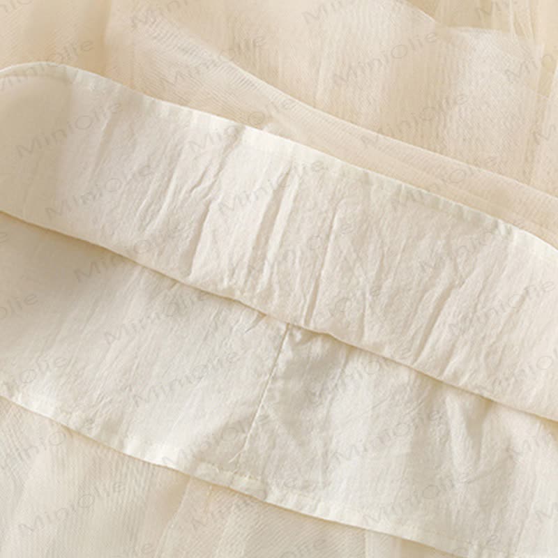 Baby Girls Tulle Bow Princess Lace Sleeveless Dress - image 7