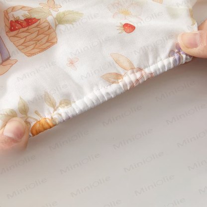 Baby Toddler White Animal and Fruit Print Top and Shorts 2-piece Set - image 6
