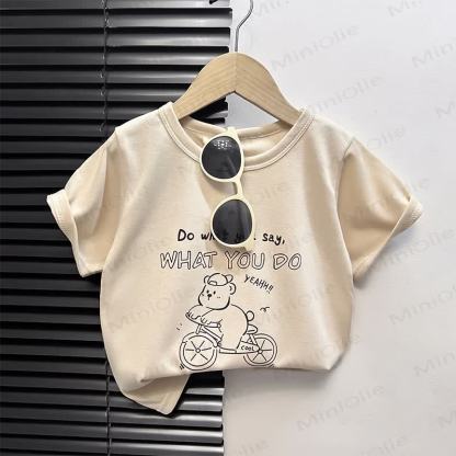 Toddler Cartoon Print Boxy T-Shirt - Beige Car - 4-5T - image 8