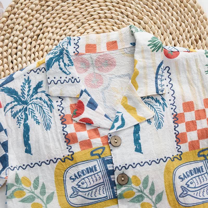 Baby Toddler Food Print Shirt and Shorts 2-piece Set - image 4