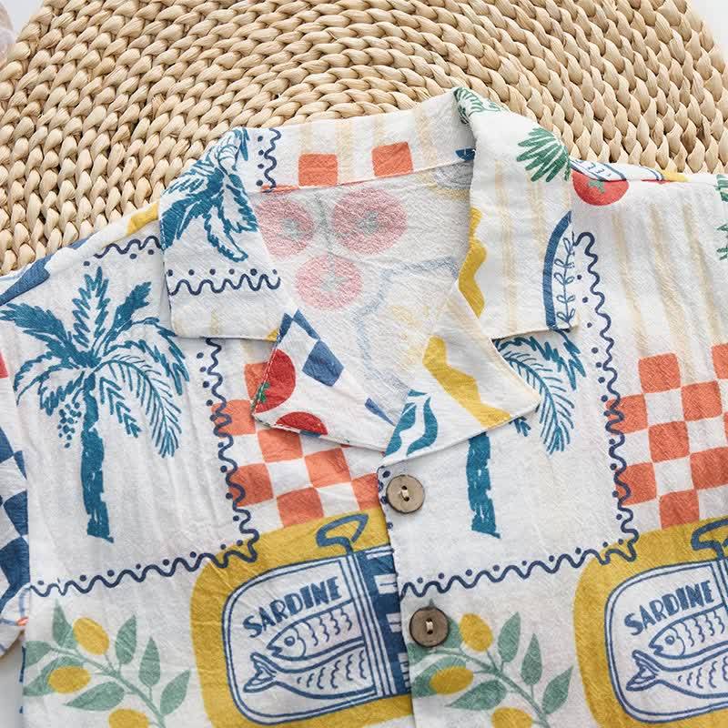 Baby Toddler Food Print Shirt and Shorts 2-piece Set - image 4