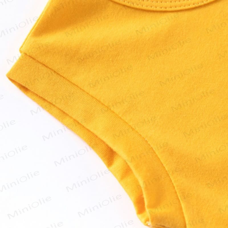 Baby Cartoon Patch Colorblock Sleeveless Onesie - image 17