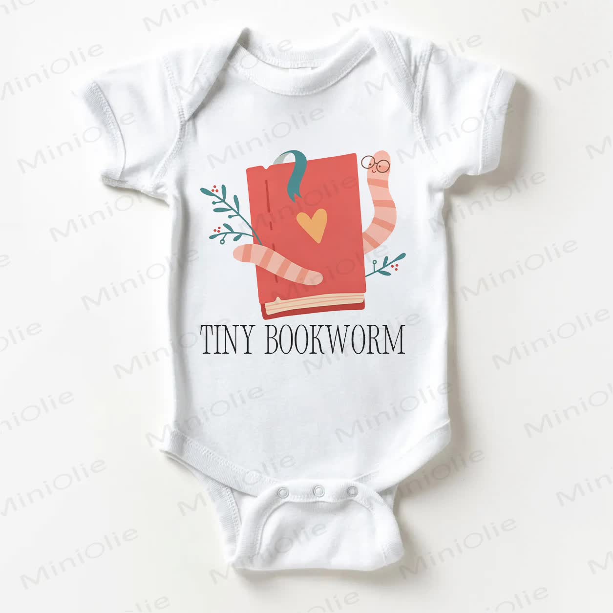 TINY BOOKWORM Baby White Bodysuit - White - 18-24M - image 1