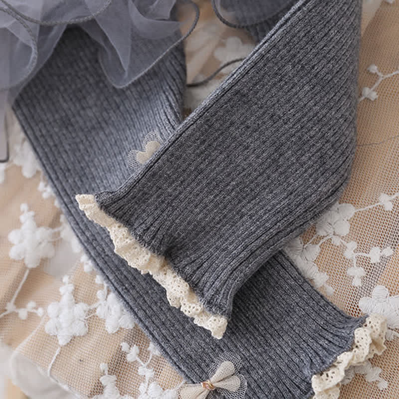 Toddler Girl Skirted Tulle Bow Leggings - image 8