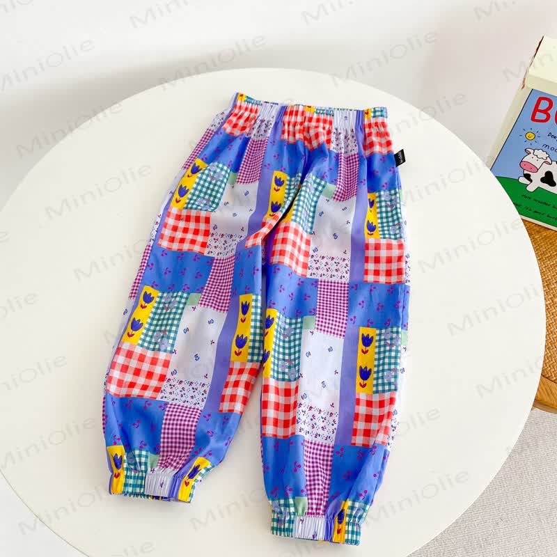 Toddler Colorful Bear Flower Strawberry Pants - Blue - 8-9T - image 19