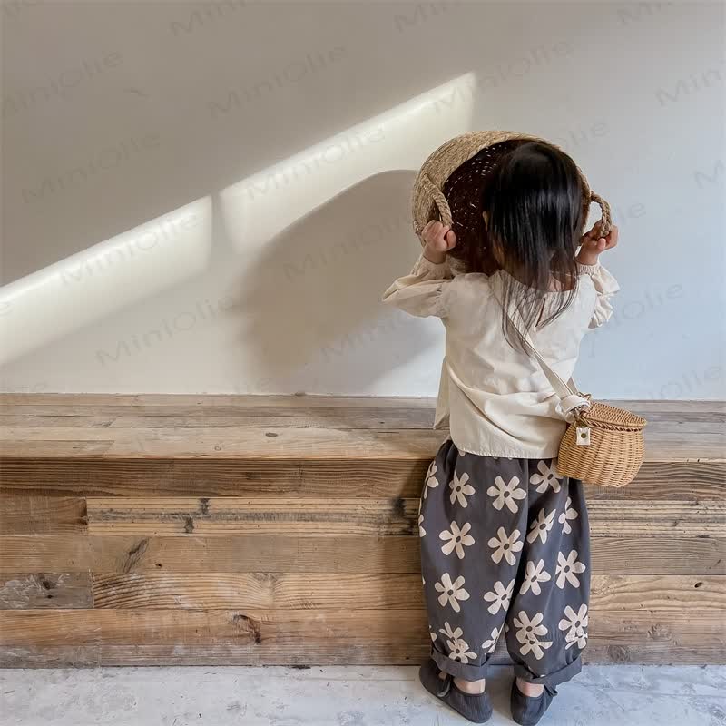 Toddler Retro Flower Loose Pants - image 21