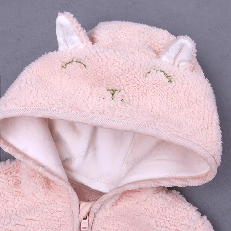 Baby Solid Color Lamb Fleece Outerwear - image 9